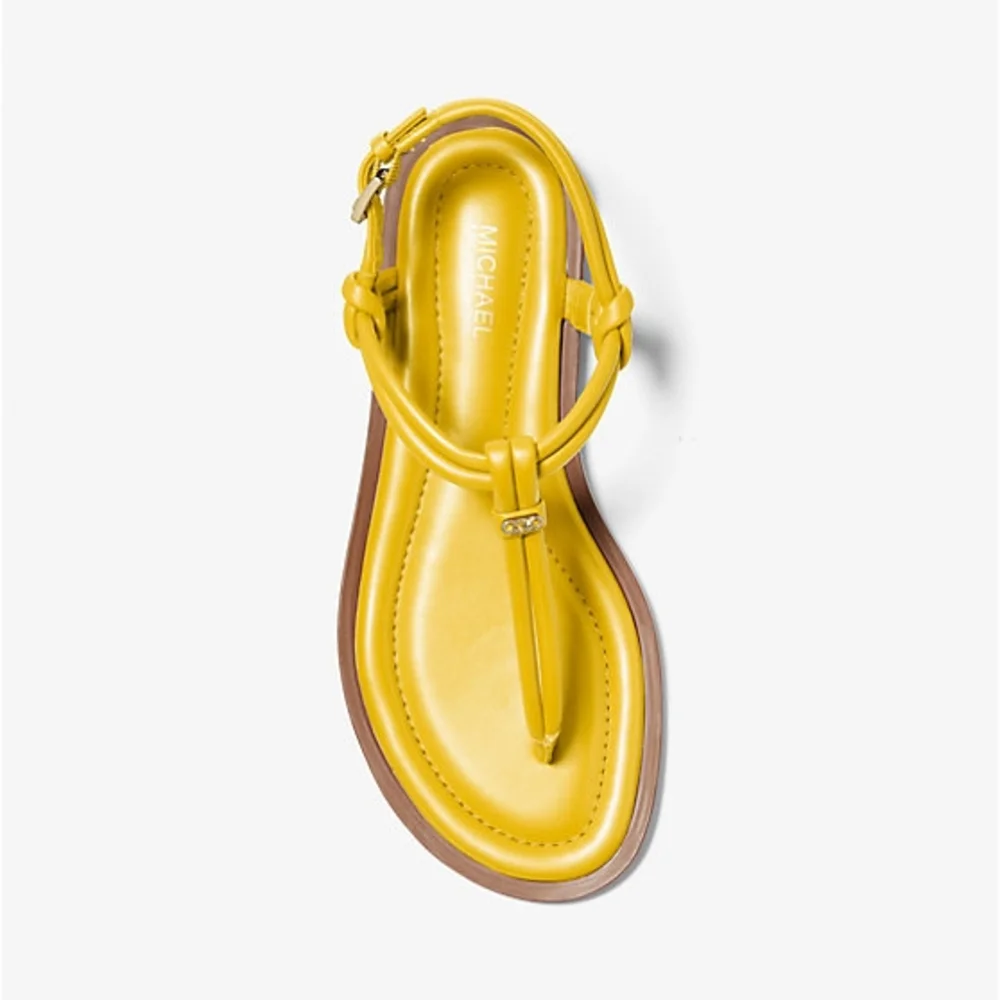 Michael Kors Women's Yellow Astra Thong Sling Multi-Strap Sandals Size 6